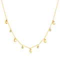 French - style light luxury moon necklace - Pindu