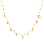 French - style light luxury moon necklace - Pindu