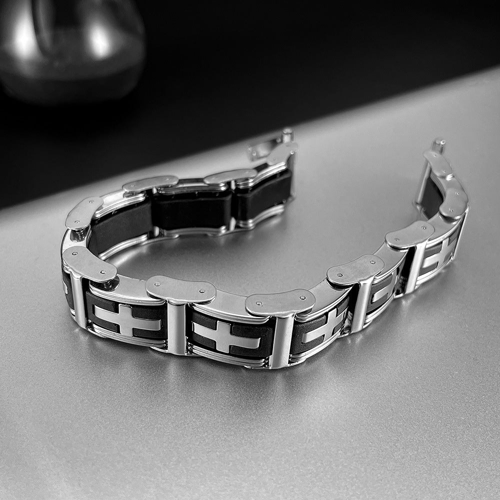 Titanium Steel Cross Bracelet - Pindu