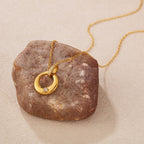 Titanium Steel Large & Small Double Ring Necklace - Pindu