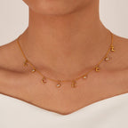 French - style light luxury moon necklace - Pindu