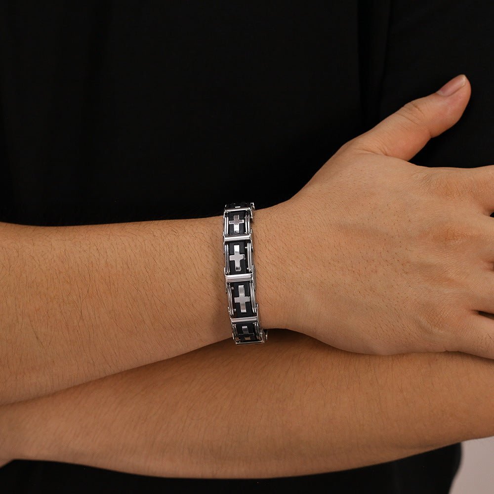 Titanium Steel Cross Bracelet - Pindu