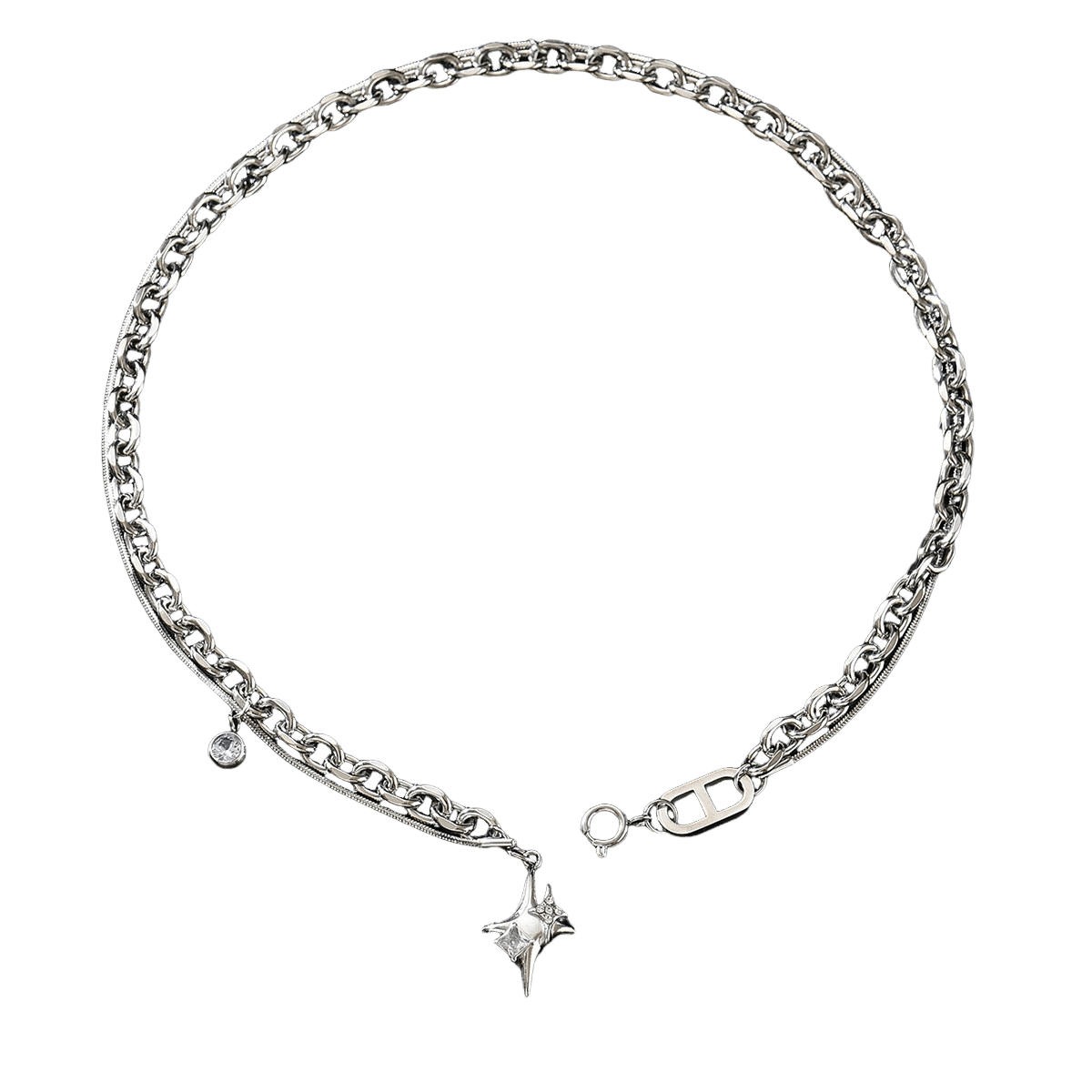 Hip - Hop Star Burst Patchwork Necklace - Pindu