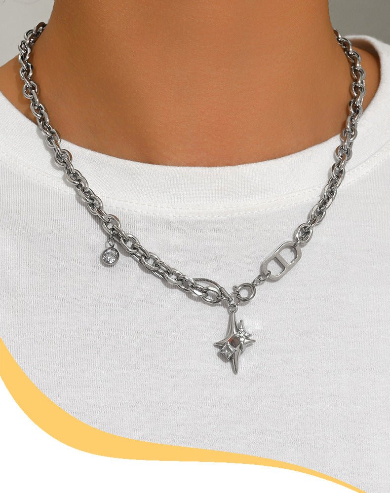 Hip - Hop Star Burst Patchwork Necklace - Pindu
