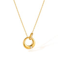Titanium Steel Large & Small Double Ring Necklace - Pindu