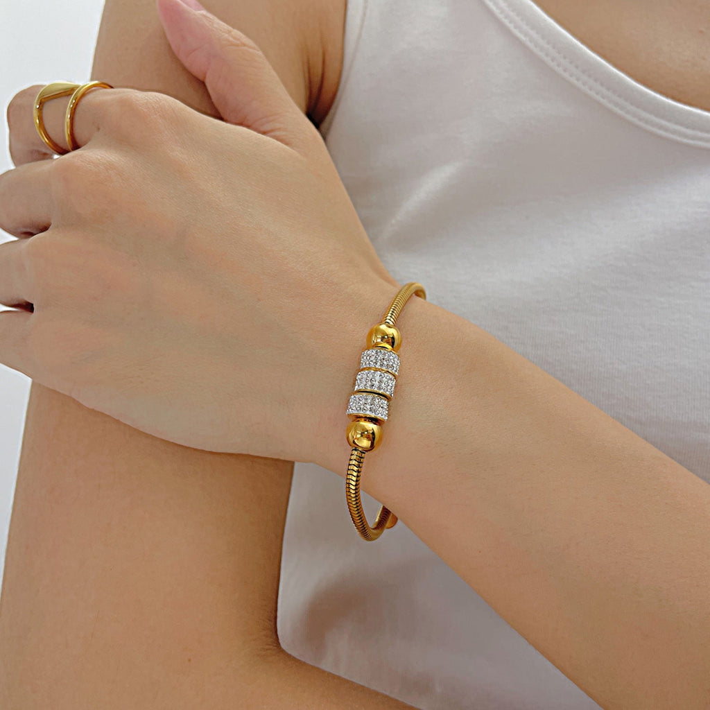 Zircon Snake Chain Necklace - Pindu