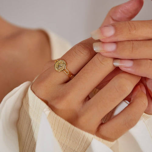 Round Light Luxury Open Ring - Pindu