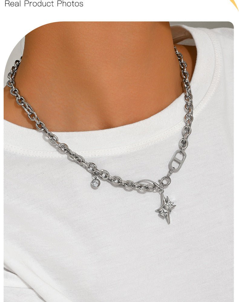 Hip - Hop Star Burst Patchwork Necklace - Pindu