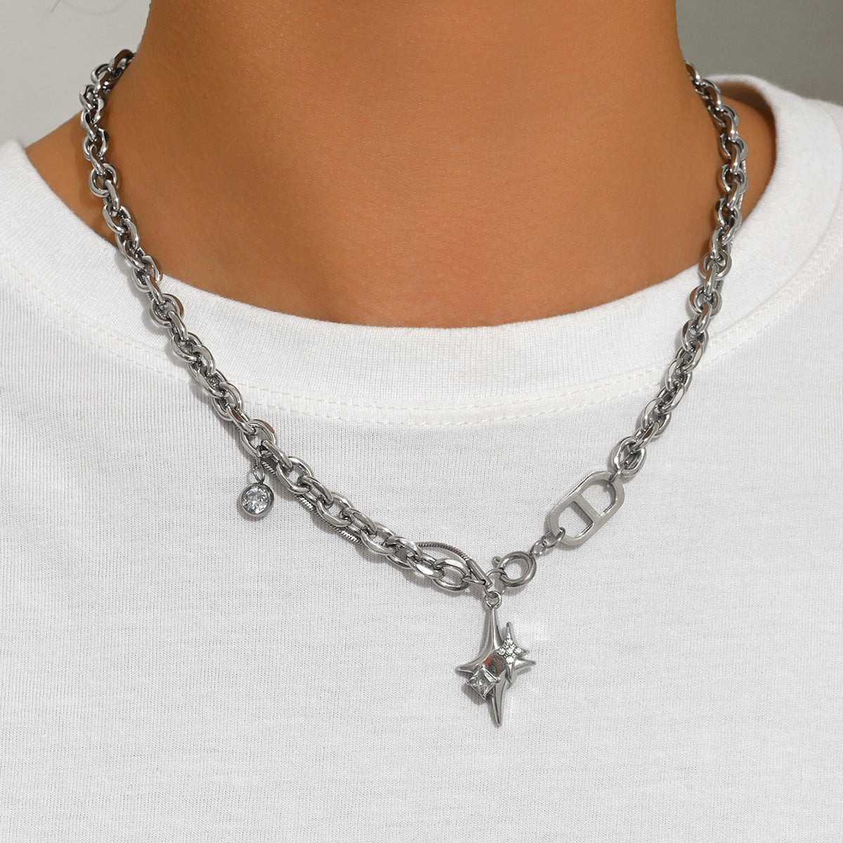 Hip - Hop Star Burst Patchwork Necklace - Pindu