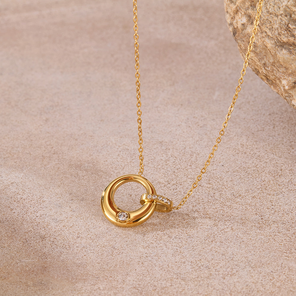 Double Ring Necklace