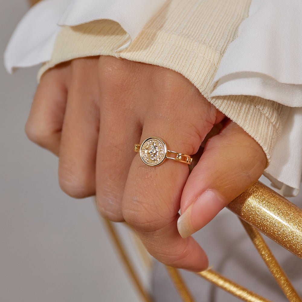 Round Light Luxury Open Ring - Pindu