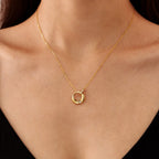 Titanium Steel Large & Small Double Ring Necklace - Pindu