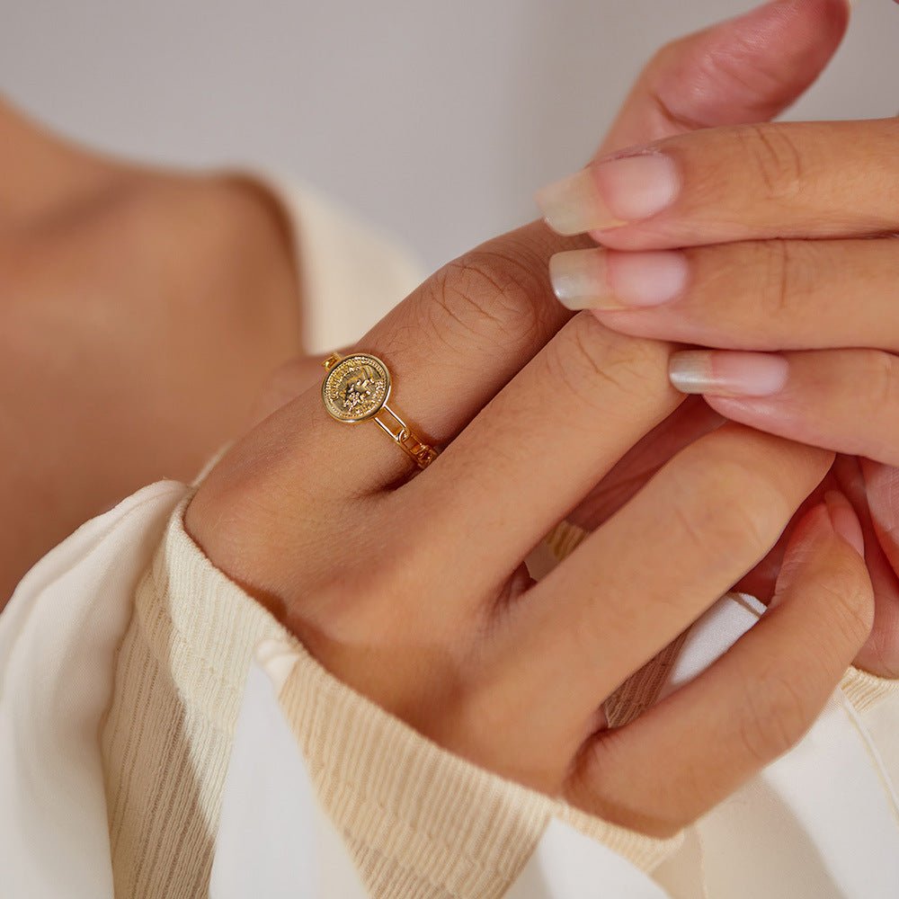 Round Light Luxury Open Ring - Pindu